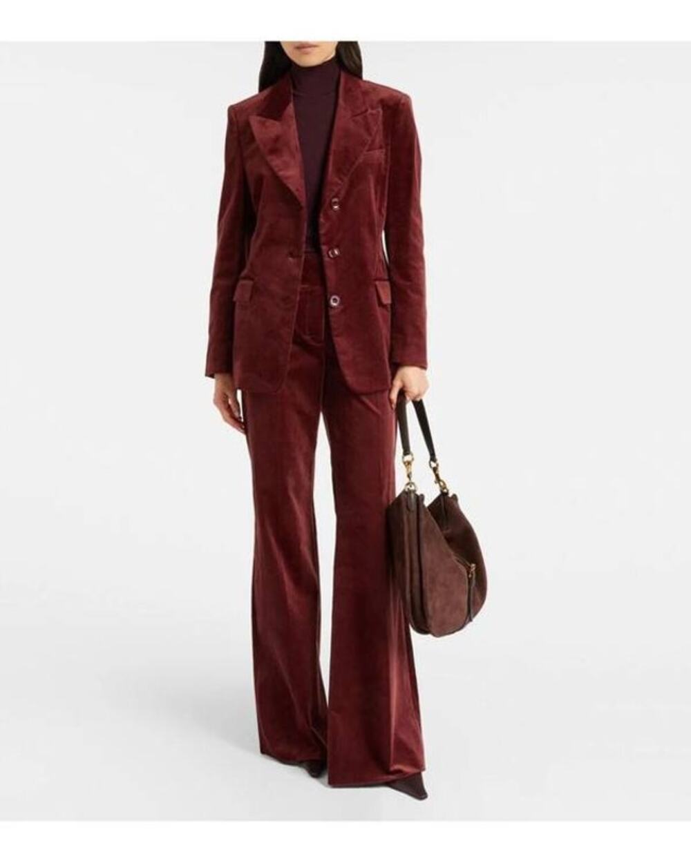 Dorothee Schumacher Twisted Structure Jacket Blazer in Maroon Corduroy 2 S